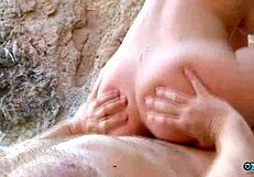 nudist beach tourists sneak doggy style fuck