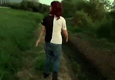 Is this young slut fucking hard enough on the hill?