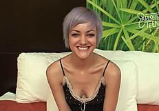 Petite Goth Teen Sucks And Fucks Big Cock In Amateur Casting!