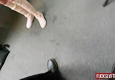 shy high school teen steals dildo from shop and fucks it deep