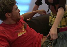 Blonde teen chastity lynne rides justin magnum's cock hard