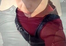 Compilation of Mature Woman Posing Seductively in Leather Lingerie Panties POV