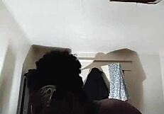 ebony babe gags on monster black cock in wet throat deepthroat action