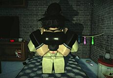 Naughty bitch in Roblox gets her slutty holes wrecked by massive cock until cum explodes everywhere