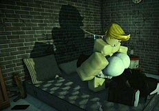 Naughty bitch in Roblox gets her slutty holes wrecked by massive cock until cum explodes everywhere