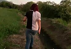 Is this young slut fucking hard enough on the hill?