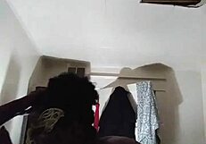 ebony babe gags on monster black cock in wet throat deepthroat action