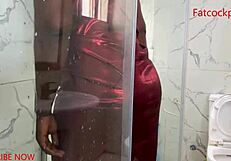 Amateur StepMom Bathes Juicy Big Ass Pussy Then Takes Doggystyle Creampie Spanking Full Red