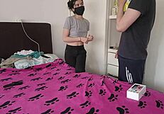 laura tempts stepdad with her panties for a new phone and his groping hands