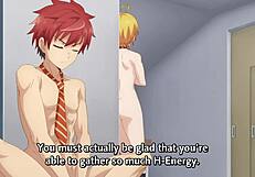 check out these cute anime schoolgirls stripping bare