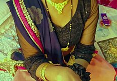 Teasing friend's young Indian housewife sneaks in for secret pounding