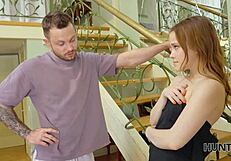 military babe's shaved pussy tempts old sgt for flexible anal honor guard duty