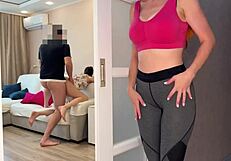 Cheating Russian bride's friend deepthroats before wedding! Wife nearby!