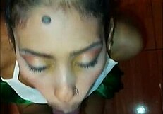 rossy ebony slut tries sexy lingerie then gets full mexican creampie fuck