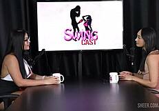 Compilado da edna samara no swing cast com tifany rocha in sheer red lingerie