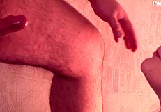 side view of her careless dirty talk blowbang bukkake cumshot