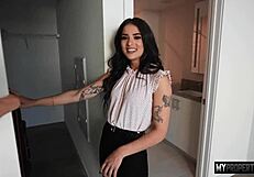 Sofie Reyes can you stay professional riding this huge interracial cock??