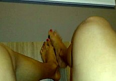 big ass brunette latina gives oily handjob massage with huge pussy toys