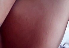 Latina lesbian nearly caught squirting during intense amateur masturbation at home