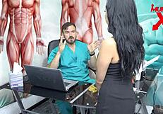 Arab latina patient begs doctor for hard office assfucking in lingerie