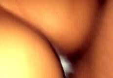 that redbone babe's creamy pussy takes deep backshots just right