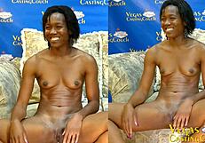 Damn this thin ass ebony milf takes deep anal pov with bondage orgasm closeup