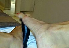 big ass brunette latina gives oily handjob massage with huge pussy toys