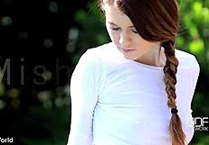 Barely legal Polish girl in lingerie tattoos small natural tits