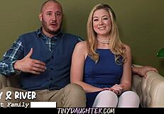 Stepdad and stepdaughter nude beach creampie unaware on family swap nudist show