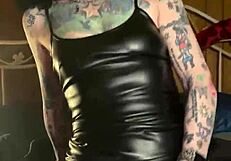 Milf Hotink4u rides huge dildo to squirting orgasm with pierced wet clit