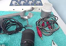 mature asian milf screams from german electro shock torment in pee hole and forced piss drinking