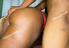 Sucking Black Santa's Huge Cock After New Year