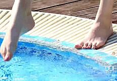 Barely legal Polish girl in lingerie tattoos small natural tits