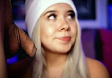 sexy blonde babe craves deep cock sucking before wild fucking session