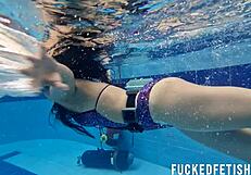 SEXY MOONBLACK'S CURVY BLACK ASS DRIPPING WET IN POOL FETISH RELEASE!