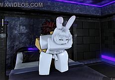 breeding cute bunny ladyboy's tight hole