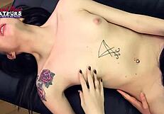 Exotic Raquel Love Spreads Wide While Petite Horny Coed Olyssia Devours Her Shaved Exotic Pussy