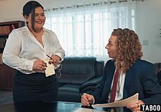 thick bbw sarah arabic and karla lane share boss cock at work