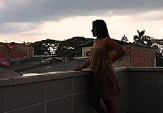 Blonde Ebony Wife Feet Domination Double Ass Tits in Cold Rainy Day Fuck