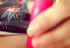 me stuffing dildo deep in my pussy lips while flexing muscles!!