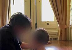 Tutor fucks my shaved pussy instead of English lessons