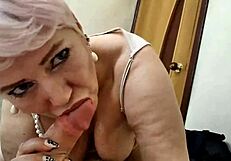 Does Aimee Milf's Married Cock Sucking Crown Her Queen Of Sloppy Blowjobs?