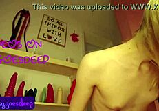 Skinny Girl Gapes Huge with Leviathan Dildo and Spanking