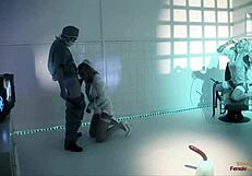 Blonde Babe Eyes Crazy Doctor Milf Riding Two Cocks Cowgirl Style