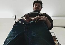 Watch me jerk monster cock in shop for gigantic cumshot?