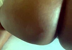 Monster cock pounds my hairy ebony wife's fat chubby ass and pussy hard