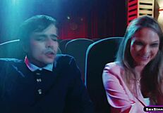 yo my gf bored in cinema deepthroats my cock like crazy!