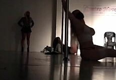 The Argentine doctorita grabs the pole for a steamy striptease undress in hospital.