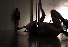 The Argentine doctorita grabs the pole for a steamy striptease undress in hospital.