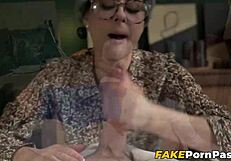 granny billie star's wet pussy drilled deep while throat takes monster cock piercing